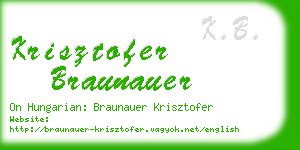 krisztofer braunauer business card